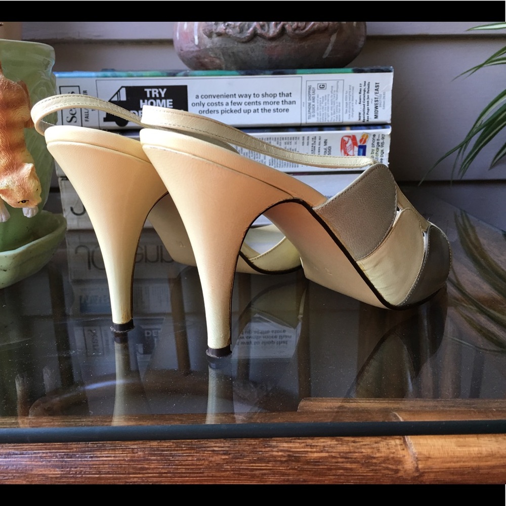 💖VTG designer Garolini open toe slingbacks💖9 - Picture 6 of 8